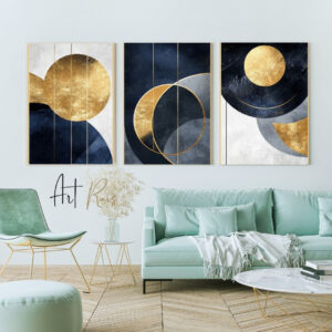 Triptyque Abstrait "Éclats Cosmiques"
